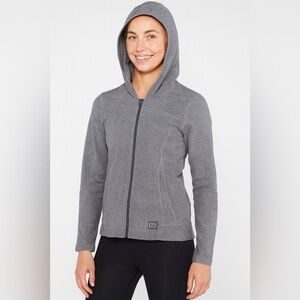 REI women’s full zip hooded jacket fleece Sz XS extra small gray